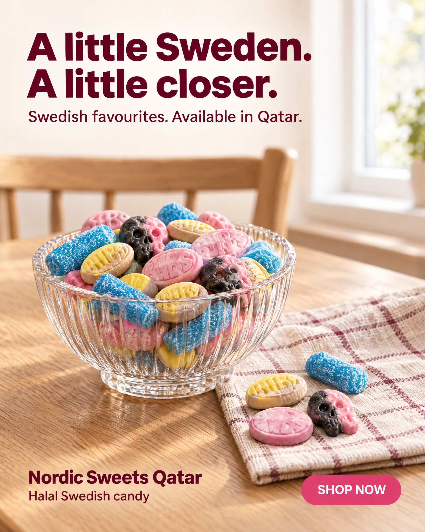 Nordic Sweets Facebook ad: Nordic Sweets Qatar, Swedish Candy in Doha