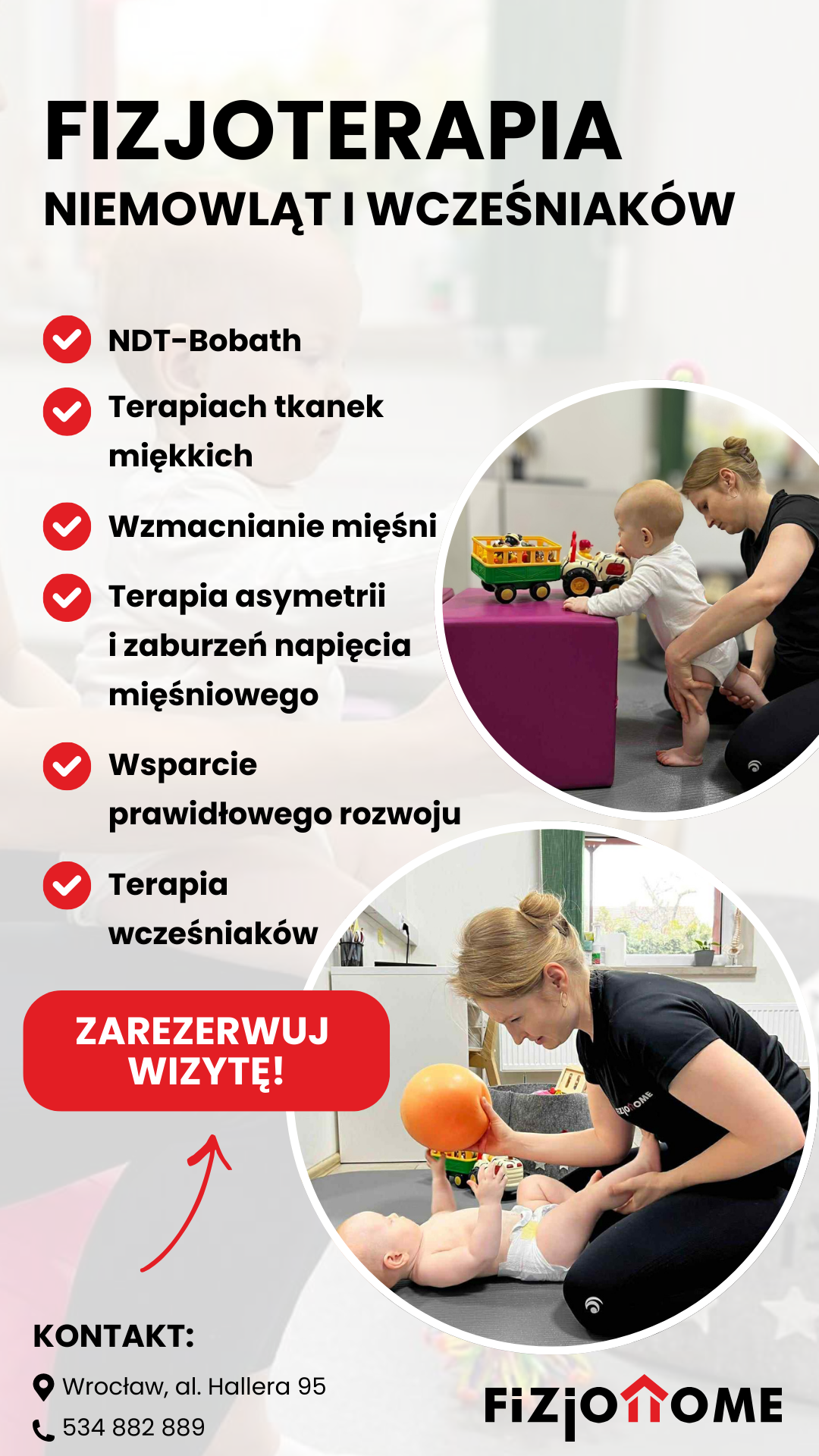 FizjoHome Wrocław Facebook ad from Feb 18, 2026