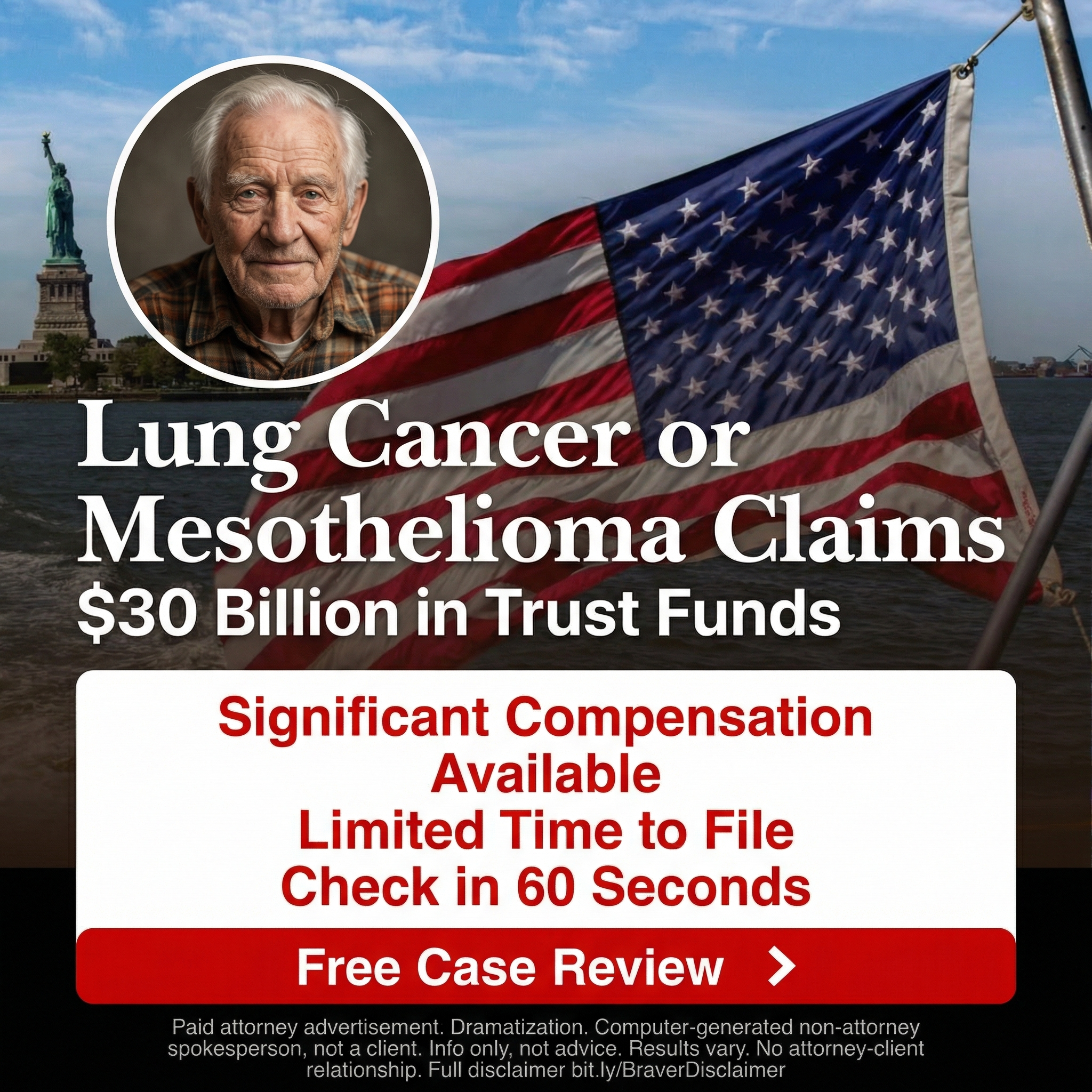 Lung Cancer or Mesothelioma Compensation Facebook ad
