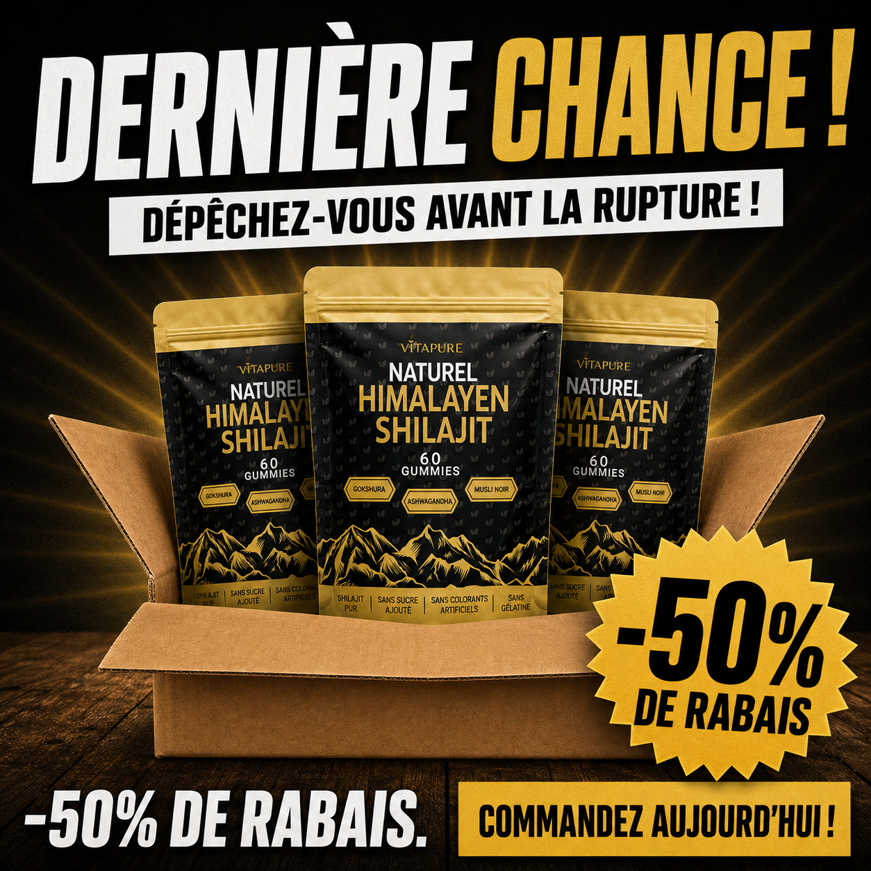 VitaPure Facebook ad: L'offre VitaPure se termine AUJOURD'HUI!