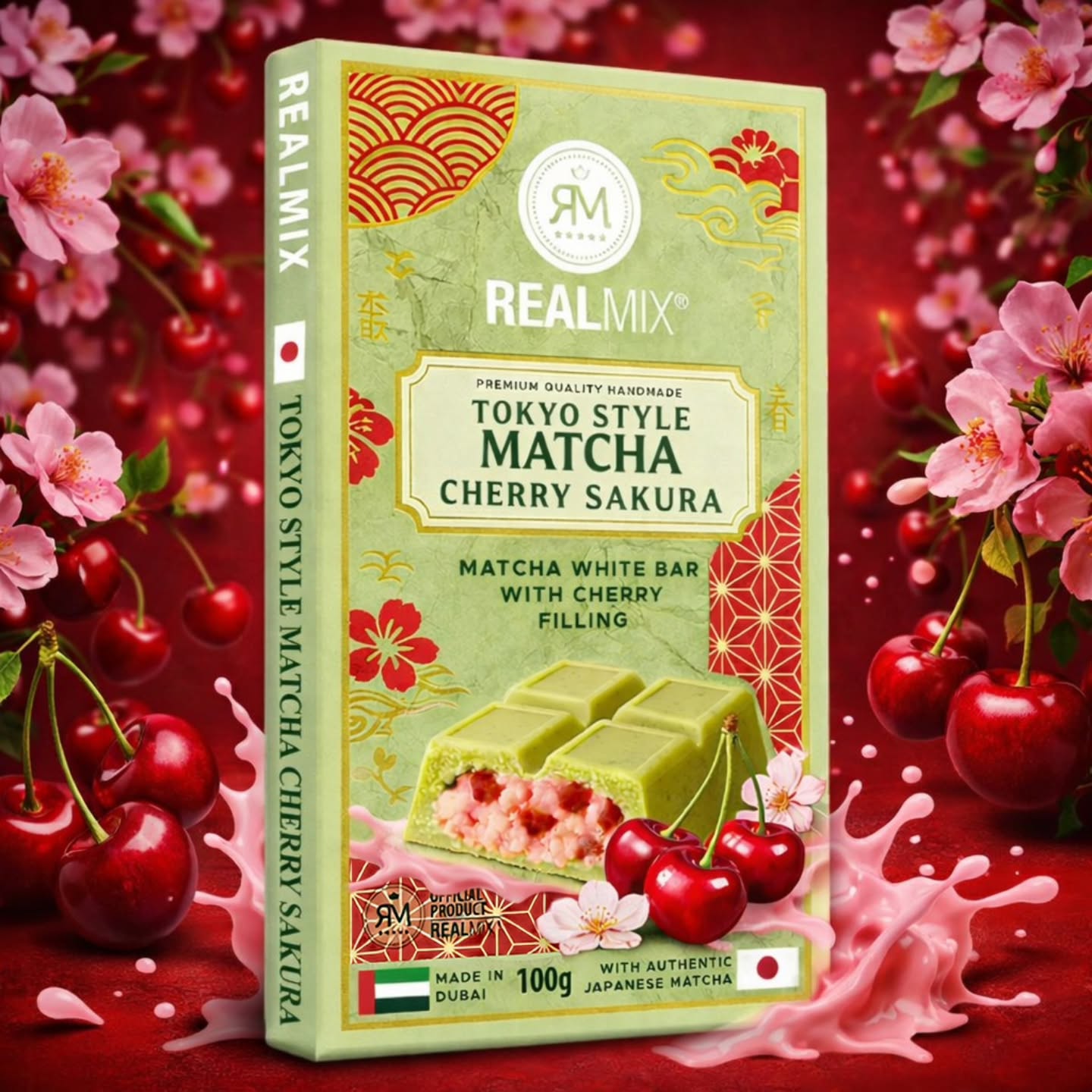 Realmix Beverage Facebook ad: REALMIX Tokyo Style Matcha Cherry