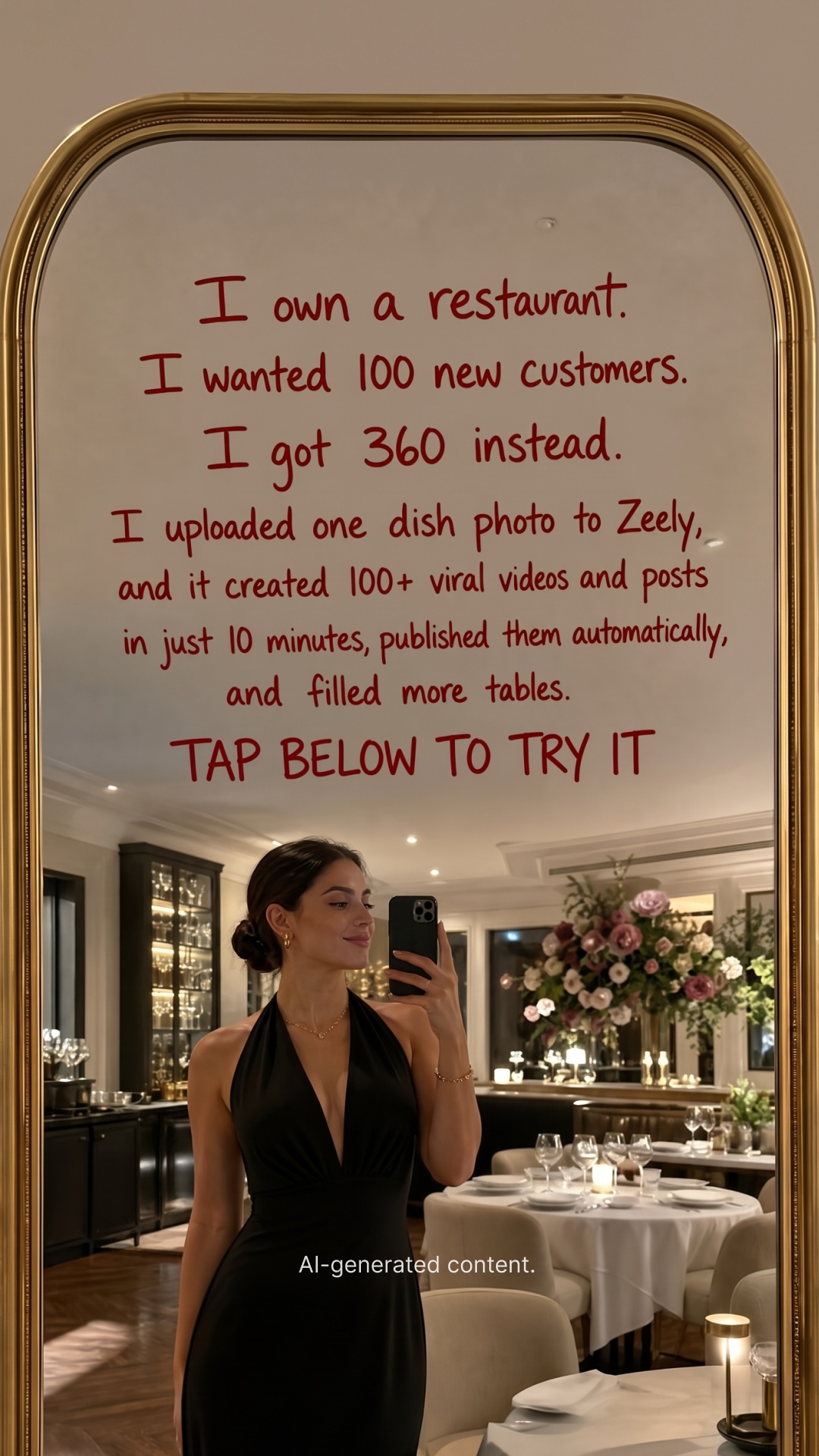 Zeely Facebook ad: Reach your goal in 3 months with AI!