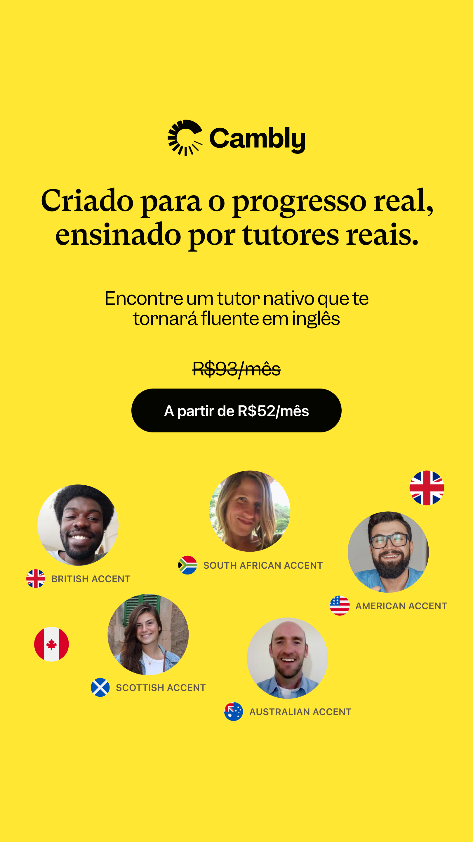 Cambly Brasil Facebook ad