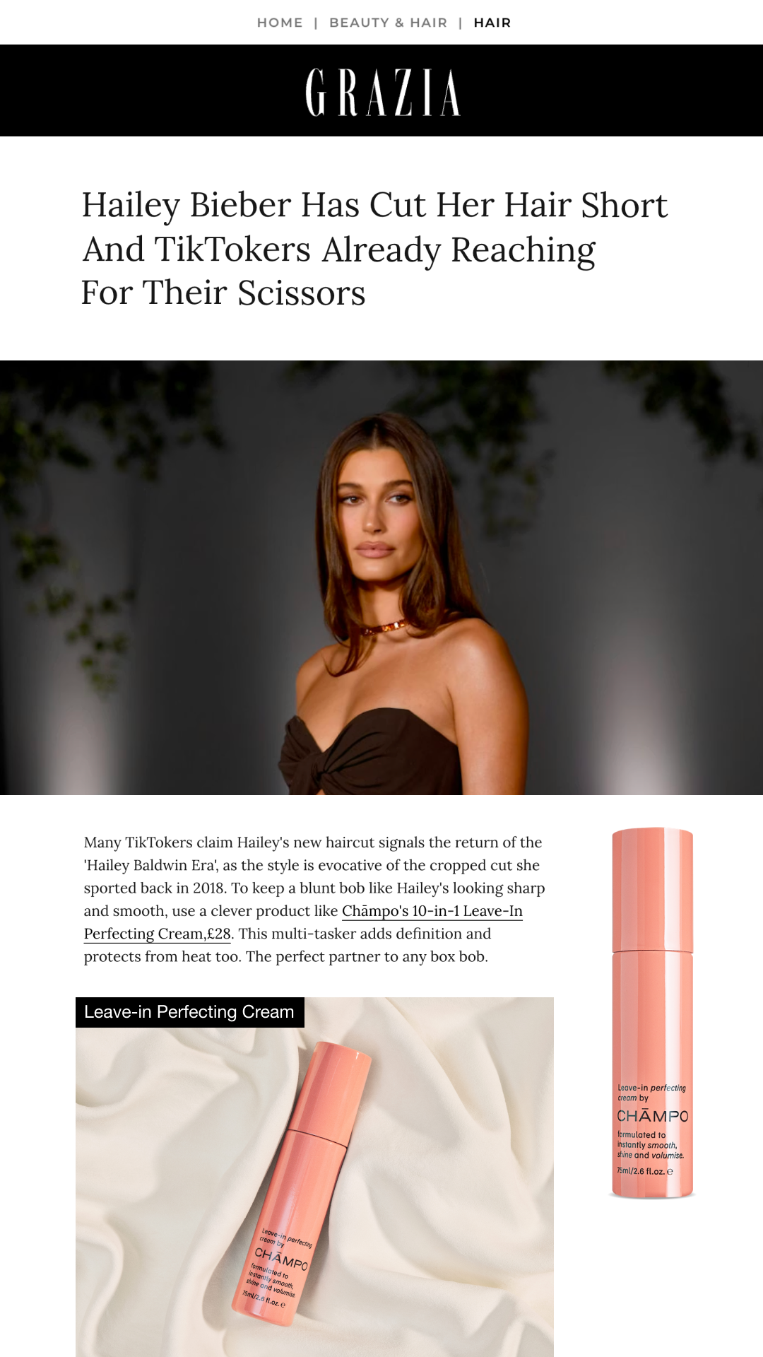 Chāmpo Haircare Facebook ad