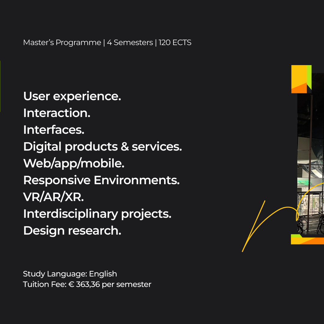FH JOANNEUM Facebook ad: Design experiences that matter.