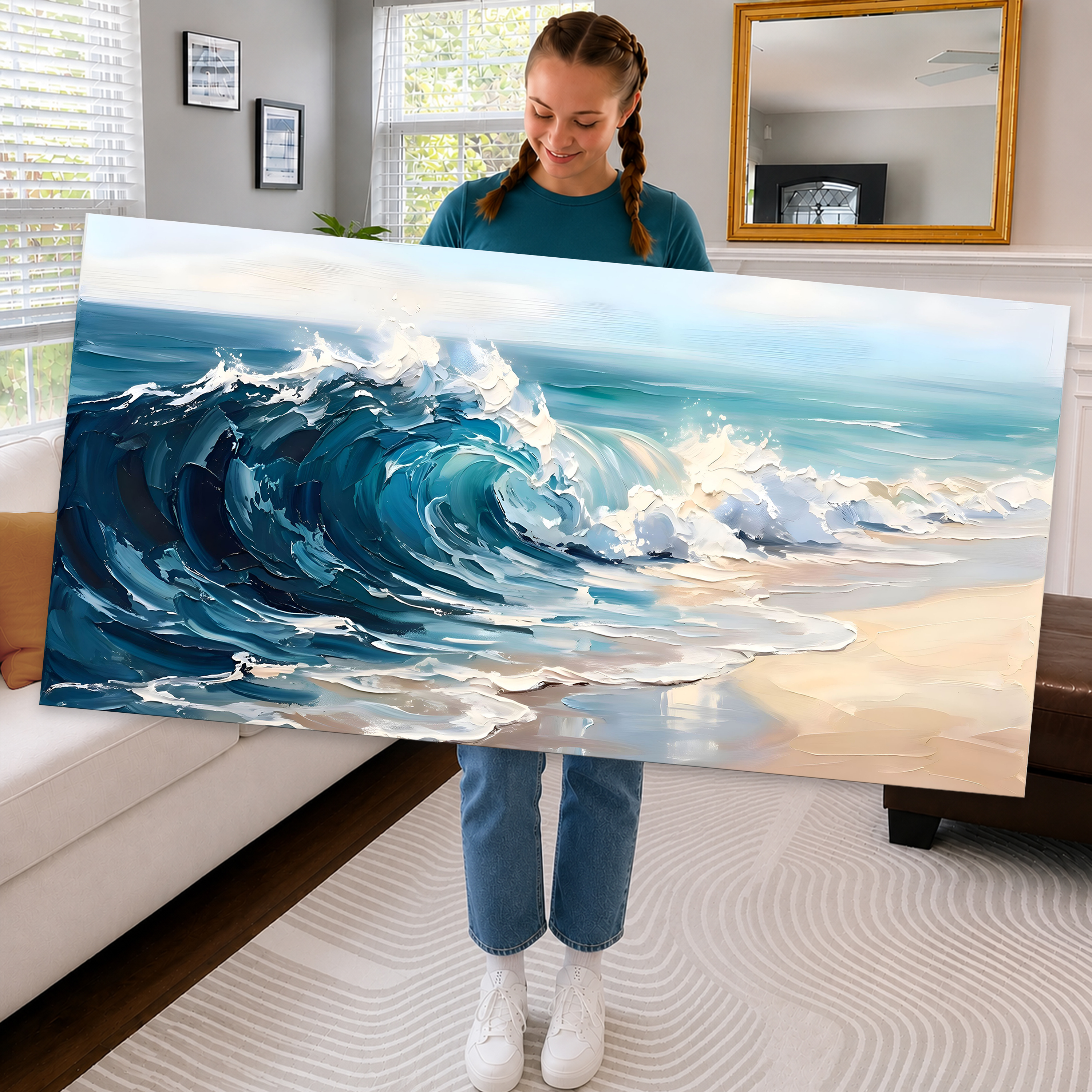 Tailored Canvases - Personalized Art Facebook ad: Ocean Tide Escape | Made in the USA | Ships Fast