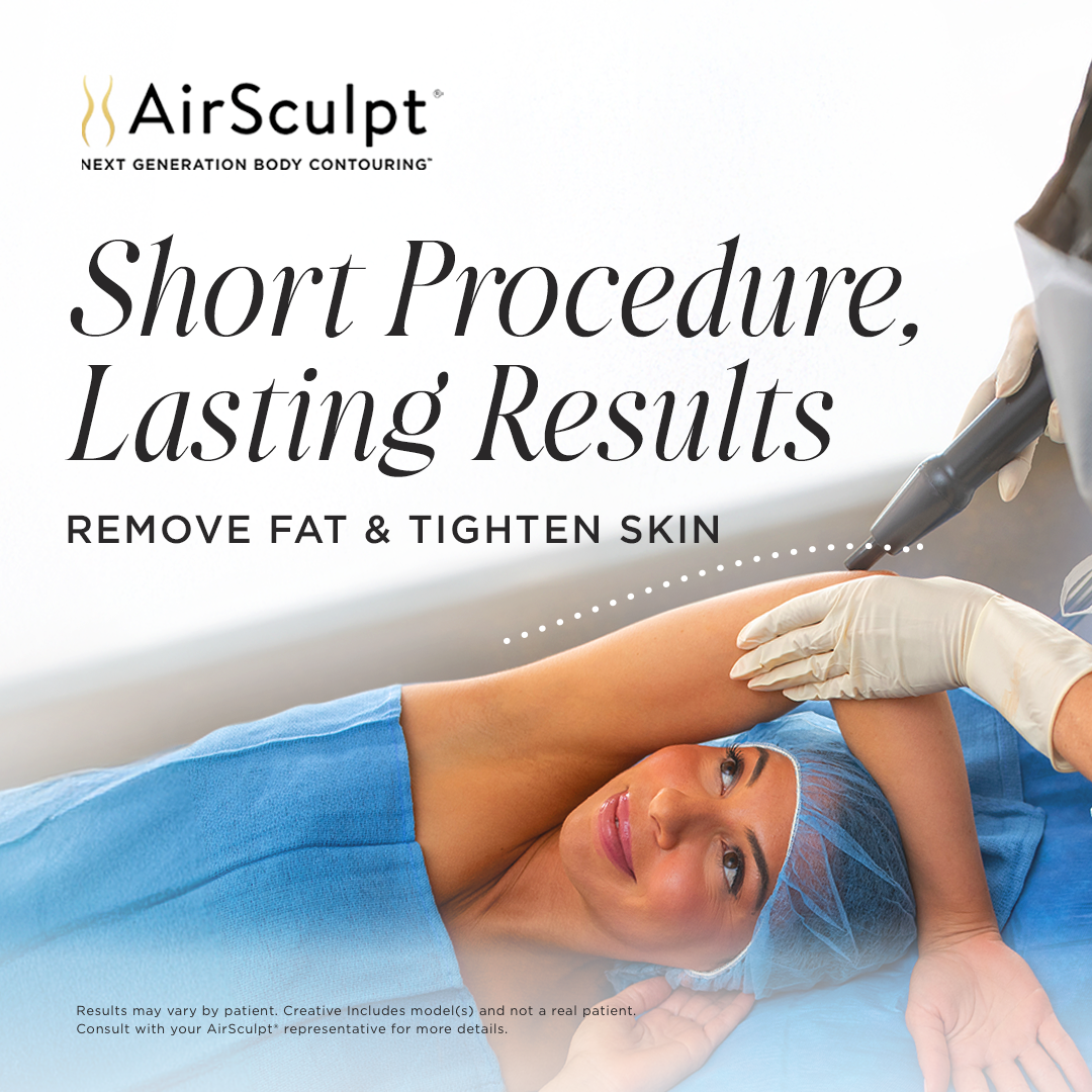 AirSculpt Facebook ad: Dramatic Results. Minimal Downtime.