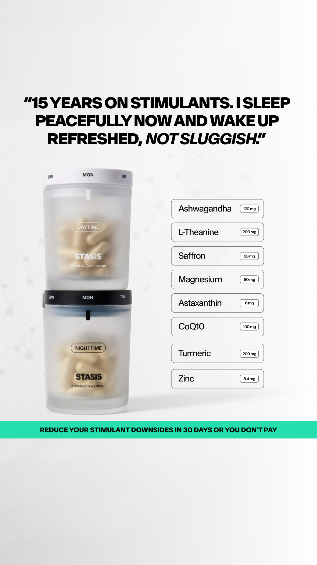 Stasis Facebook ad