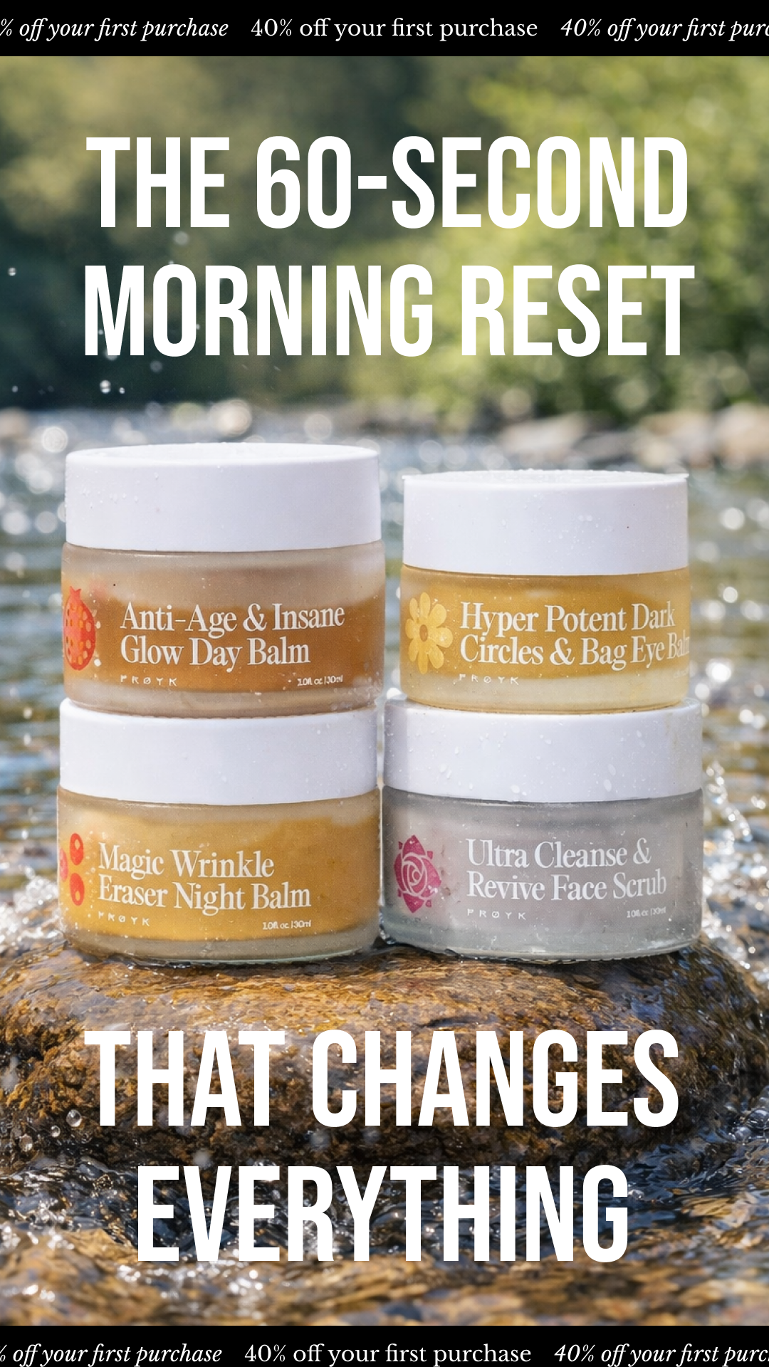 Frøya Organics Facebook ad: Find your perfect balm in 2 minutes