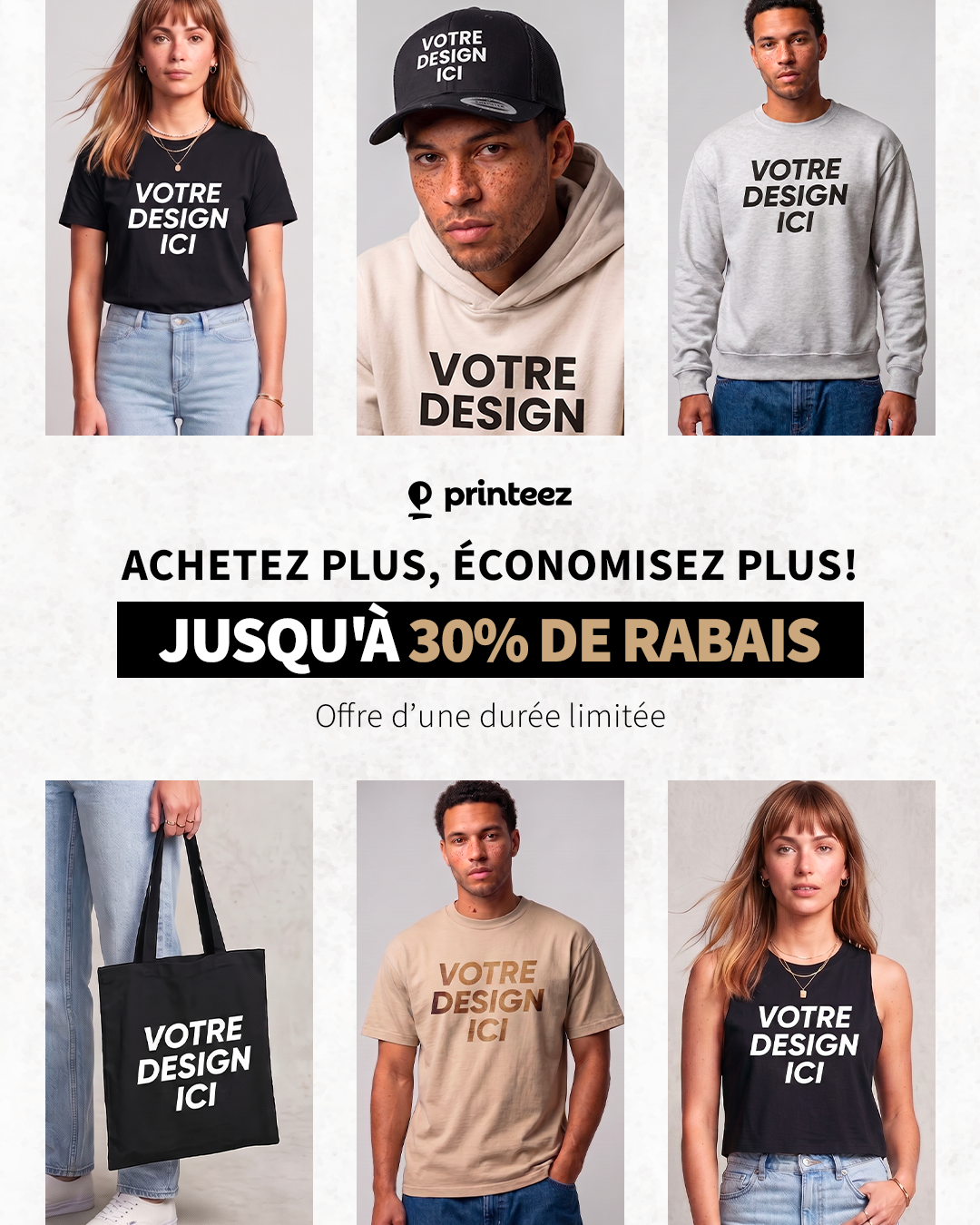 Printeez Facebook ad: Jusqu’à 30 % de rabais