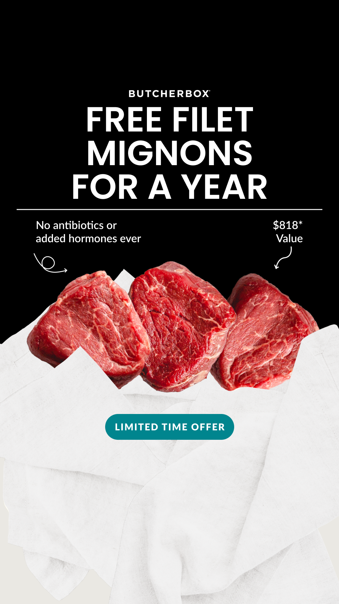 ButcherBox Facebook ad