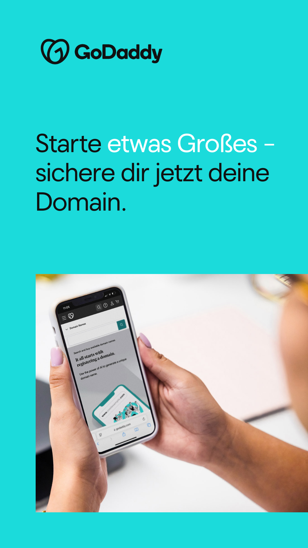 GoDaddy Deutschland Facebook ad