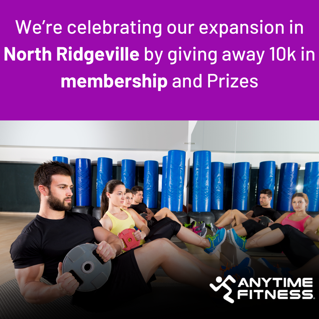 Anytime Fitness North Ridgeville Facebook ad: ๐๐ฎ๐ซ๐ง ๐
๐๐ญ & ๐๐๐ ๐๐๐!