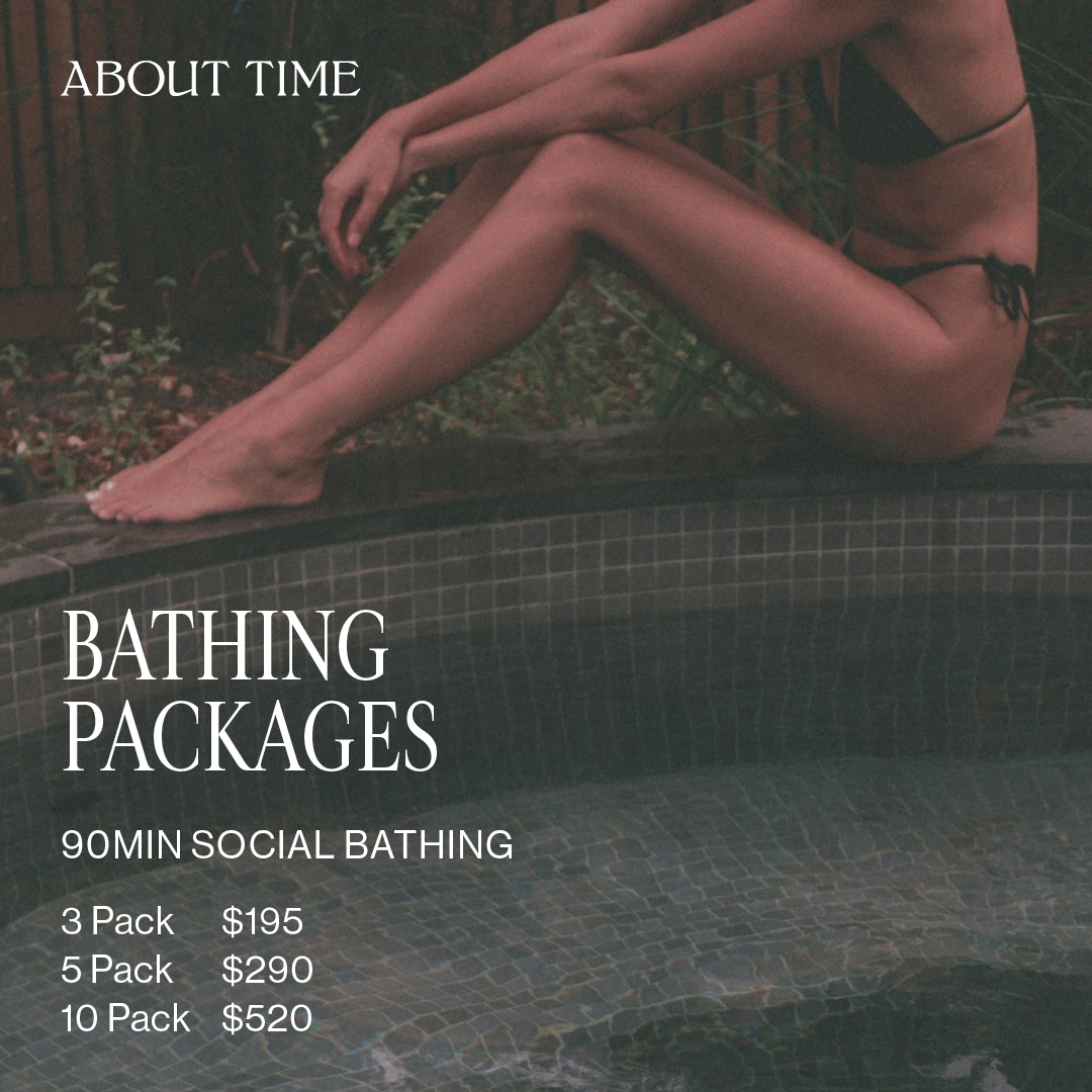 About Time Facebook ad: Bathing Packages