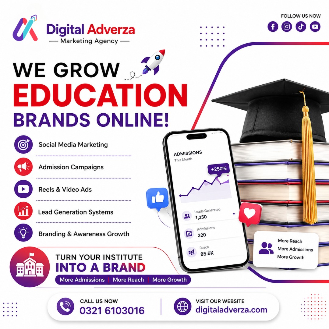 Digital Adverza Facebook ad: Kya aapke school, college ya institute mein admissions…
