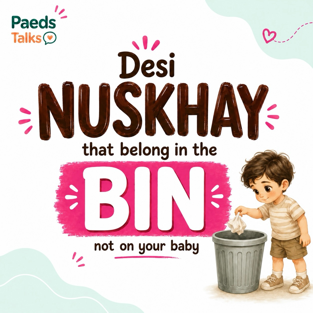 paeds.talks Facebook ad: Sometimes the advice we inherit is full of…