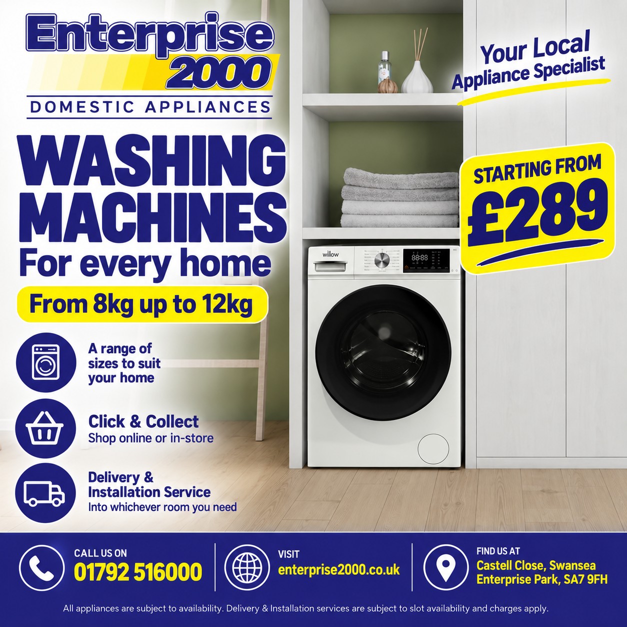 Enterprise2000 Facebook ad: Domestic Appliances Swansea | Washing Machines |…