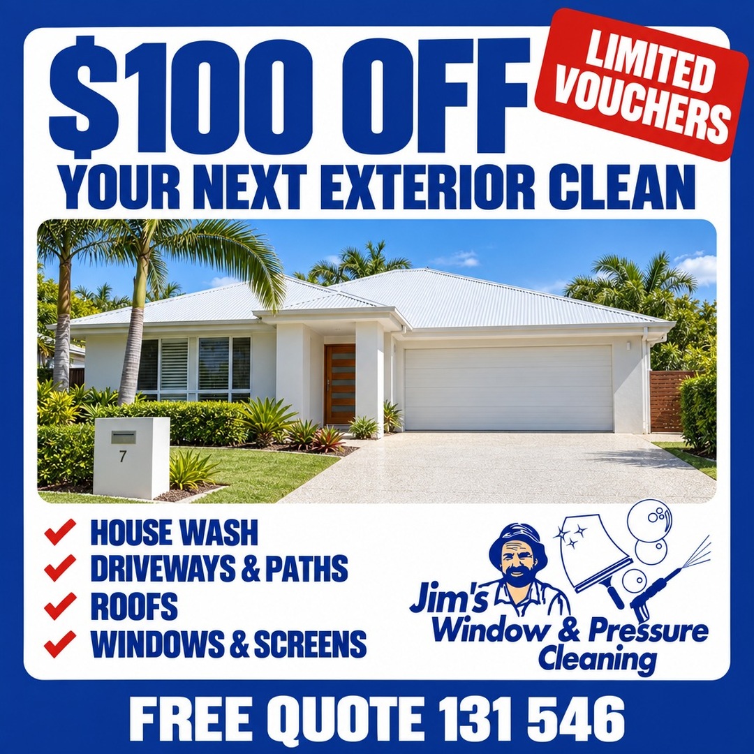 Jim's Window and Pressure Cleaning QLD Facebook ad