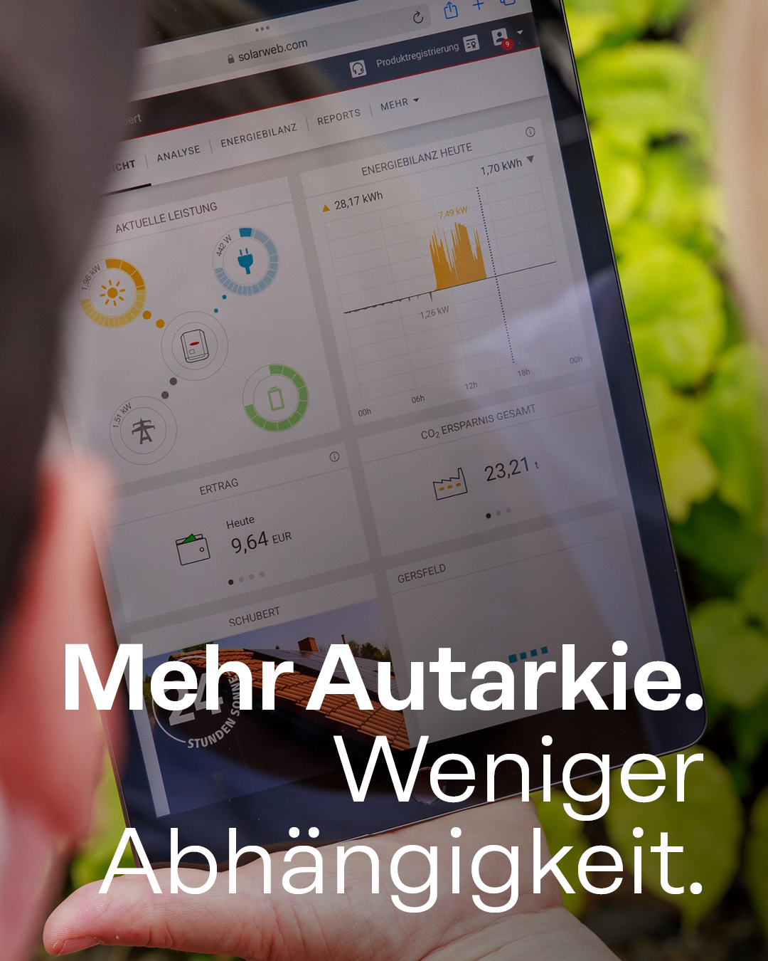Fronius Deutschland Facebook ad: Senke deine Stromkosten
