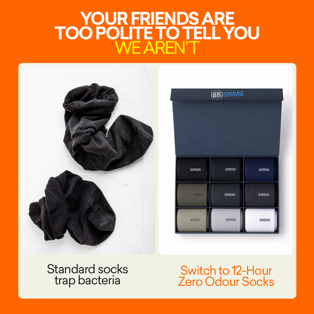 Supersox_India Facebook ad: Your odor problem sorted | Upto 25% OFF