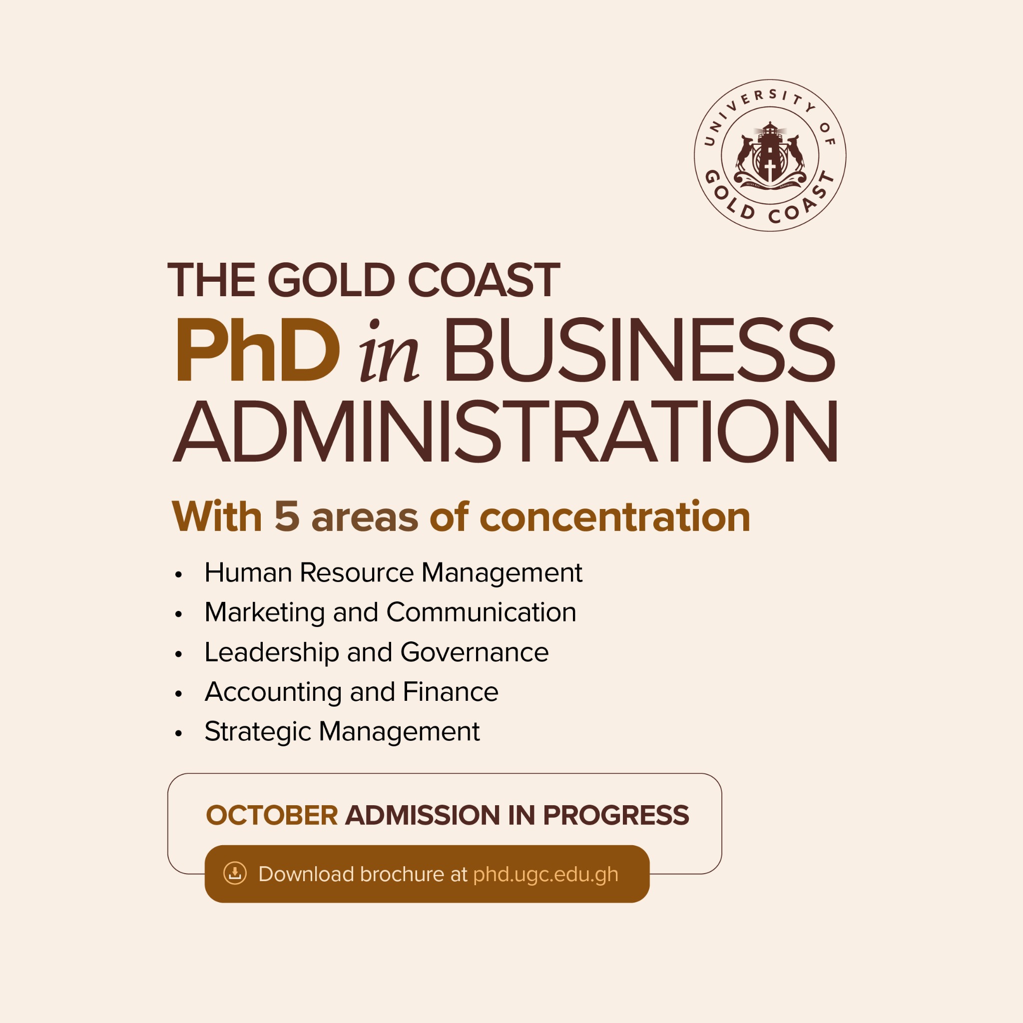 University of Gold Coast Facebook ad