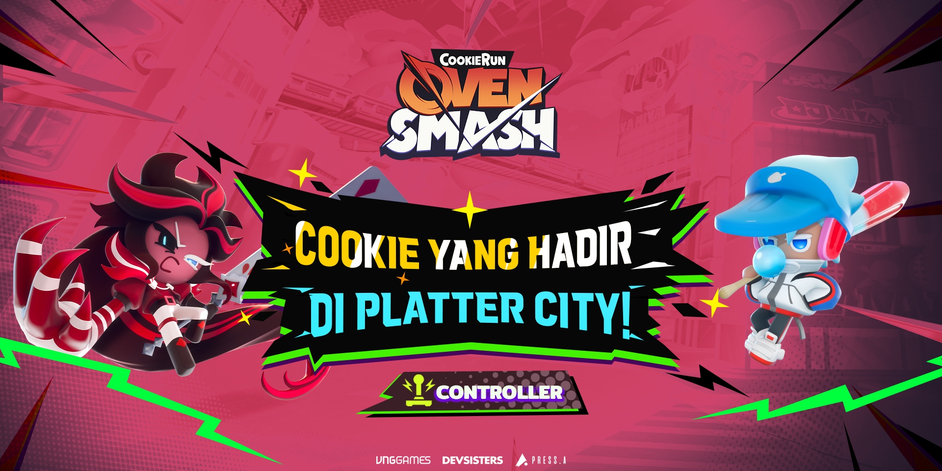 CookieRun: OvenSmash Facebook ad: Kenalan dengan Para Controller di Platter City