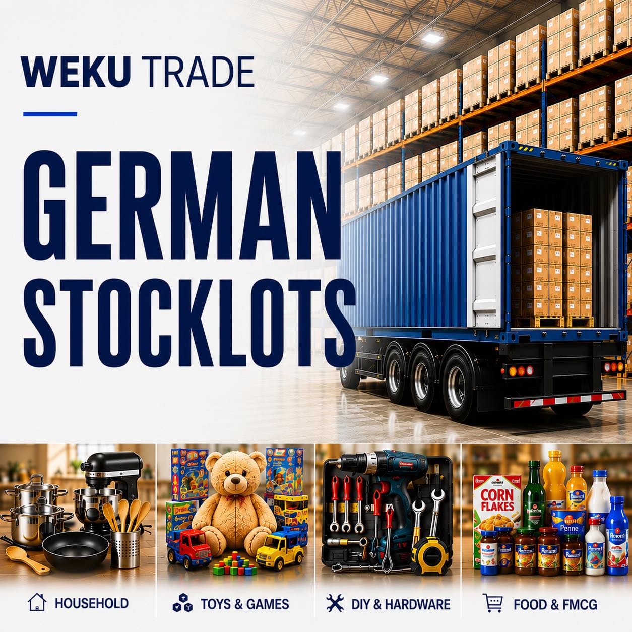 WEKU TRADE Facebook ad: GERMAN STOCKLOTS