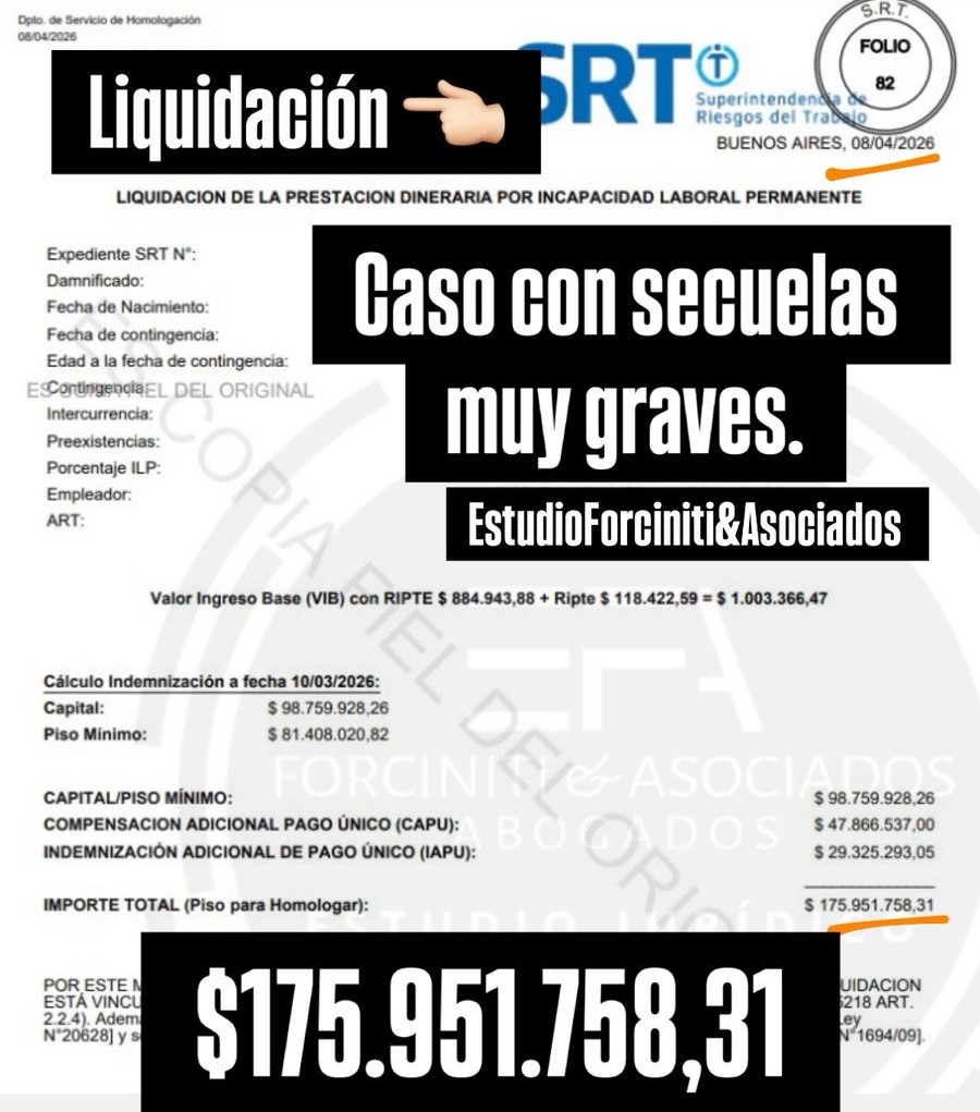 Estudio Forciniti Facebook ad: Casi 176.000.000 millones de pesos por un caso…