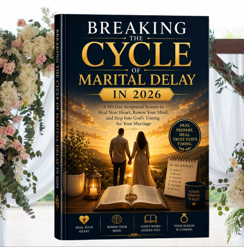 Christian Devotional Library Facebook ad: Marital Delay Is Not Your Final Story, Break the Cycle in…