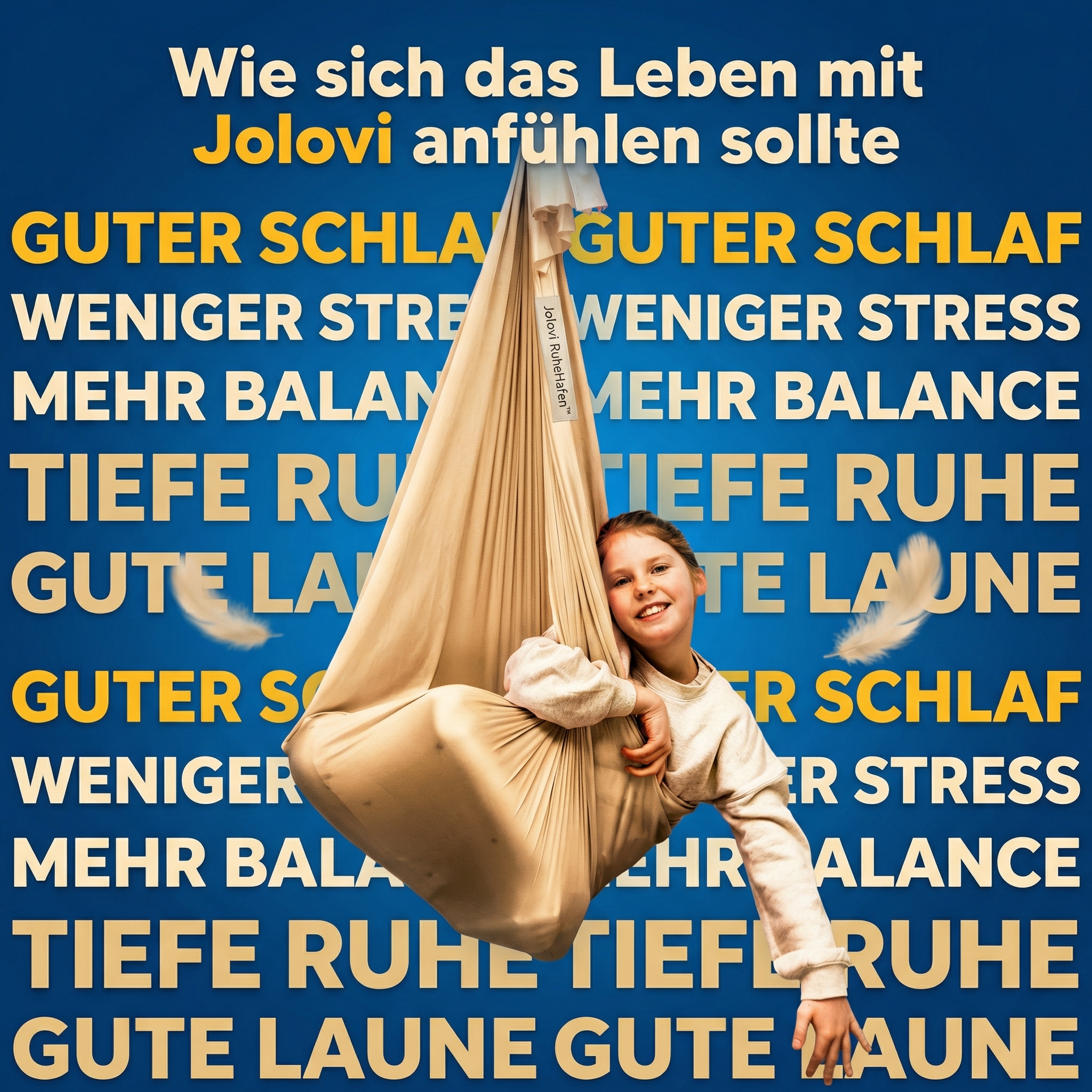 Jolovi Facebook ad: Mehr Ruhe & Balance für dein Kind