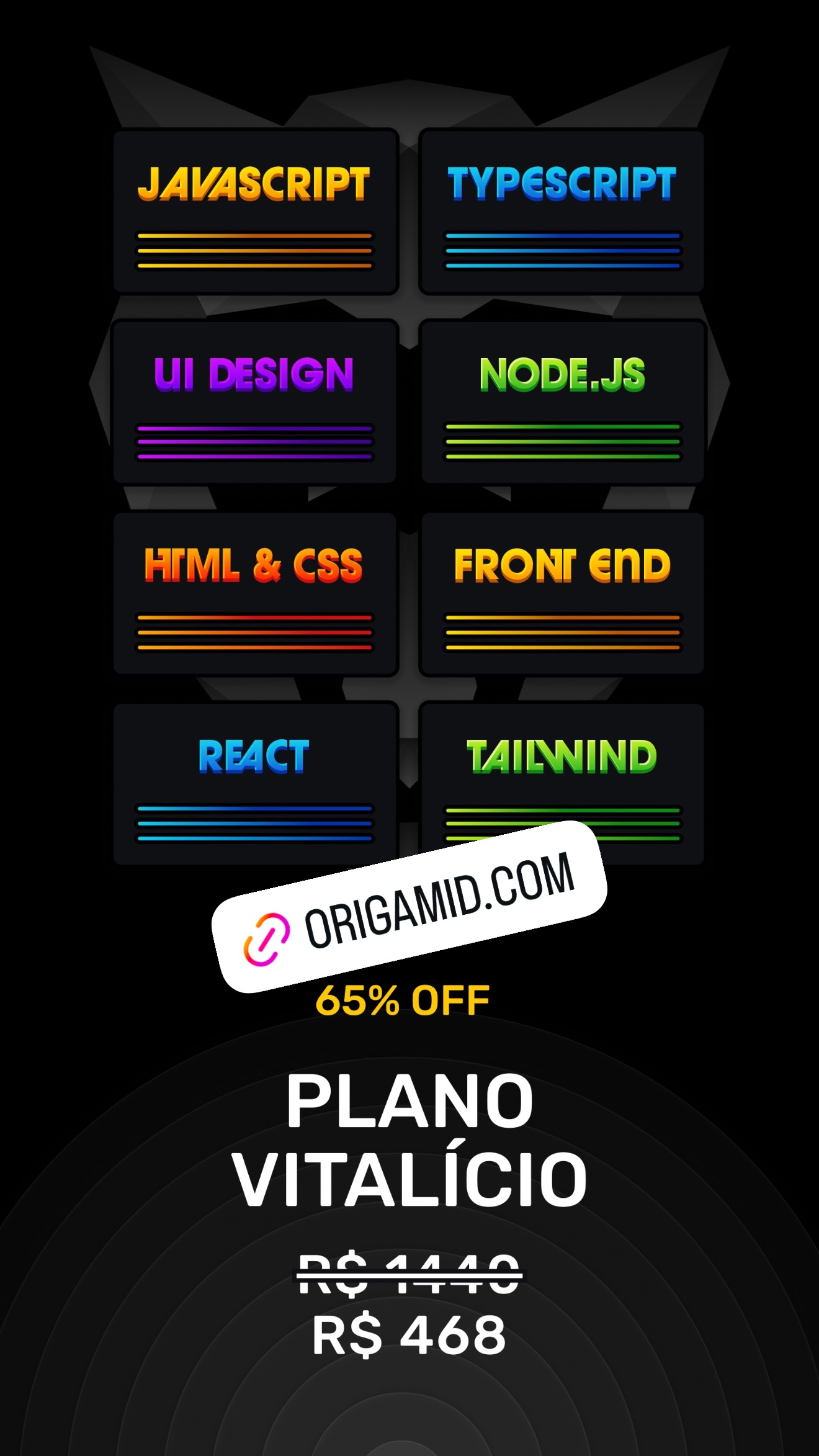Origamid Facebook ad: Origamid - Cursos de Front End, UI Design e Programação