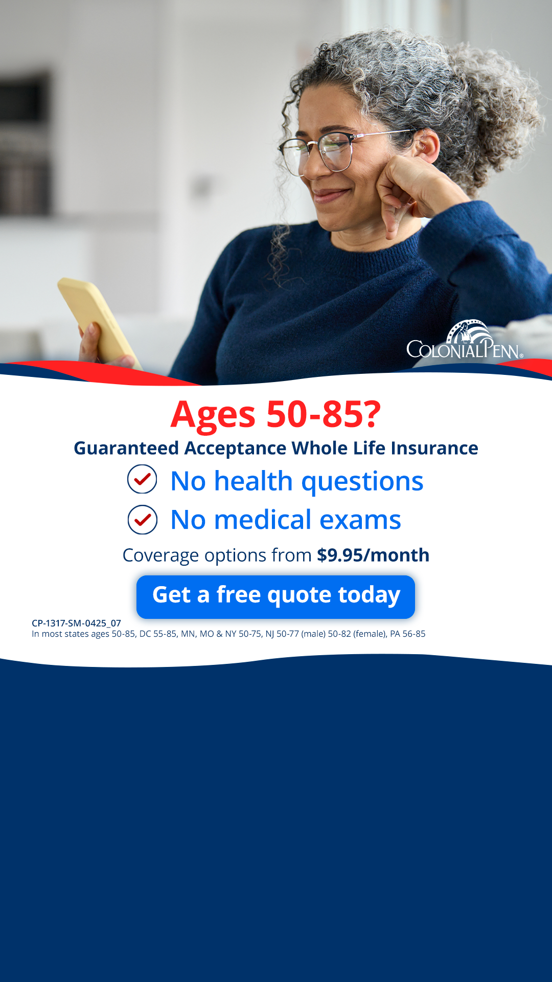 Colonial Penn Life Insurance Company Facebook ad