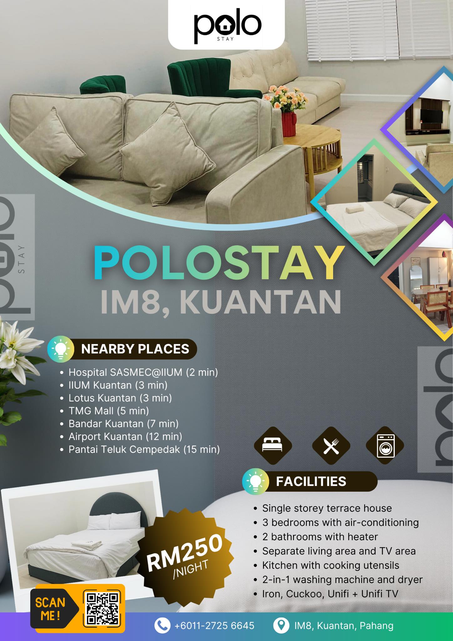 PoloStay IM8 Kuantan Facebook ad: Mencari homestay berdekatan UIA atau Hospital UIA?
