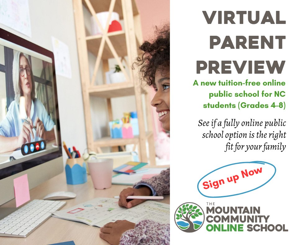 The Mountain Community Online School Facebook ad