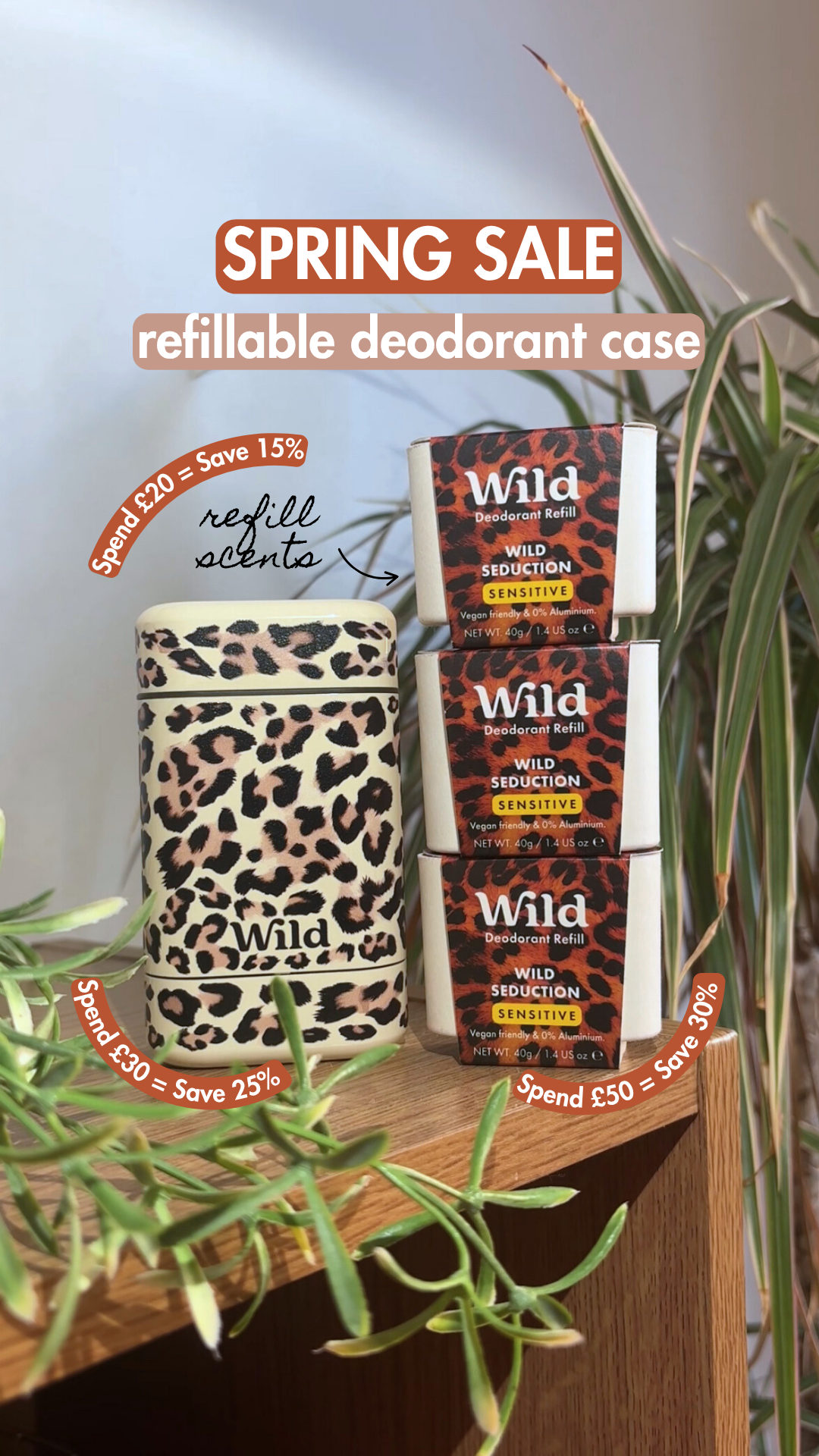 Wild Facebook ad: Spring Sale, 25% off with code SALE25