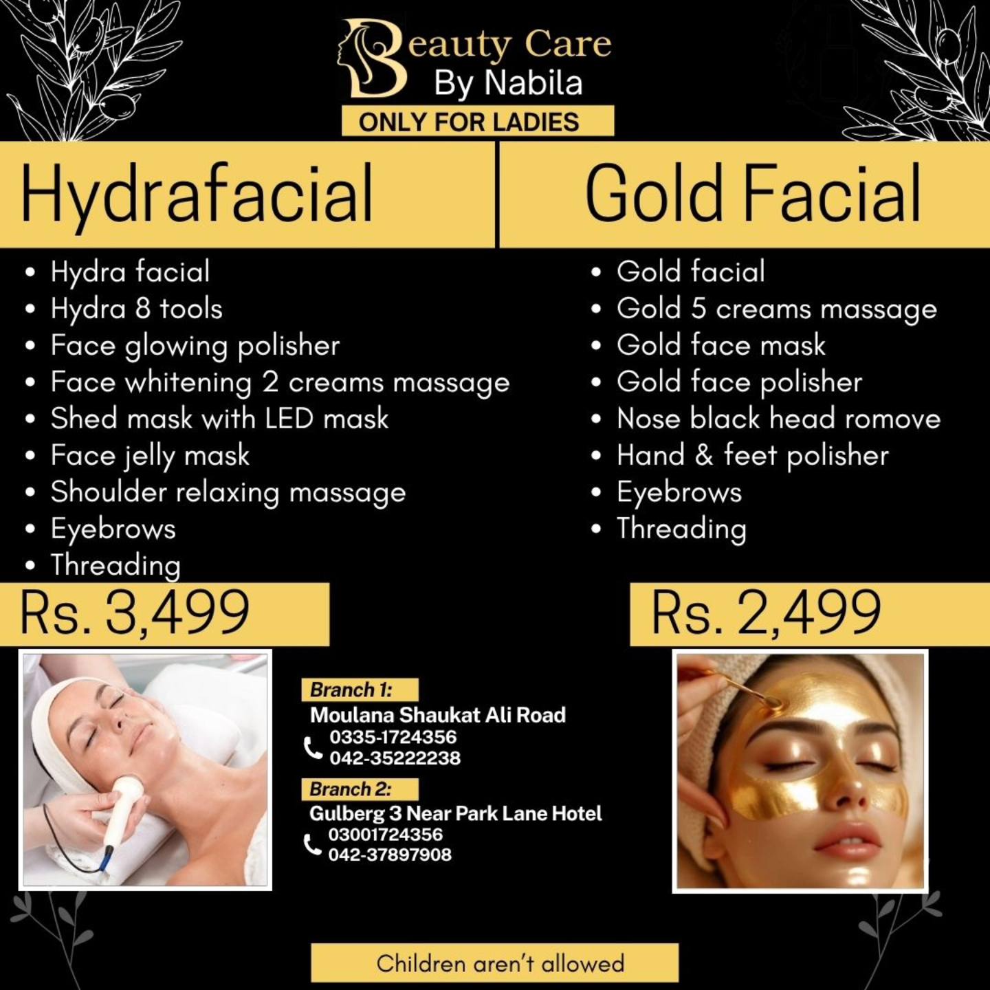 Beauty Care By Nabila -ladies saloon Facebook ad