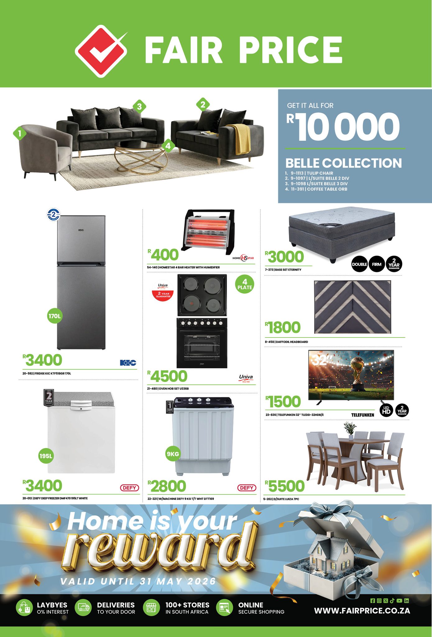 FAIR PRICE Facebook ad: Home is your reward