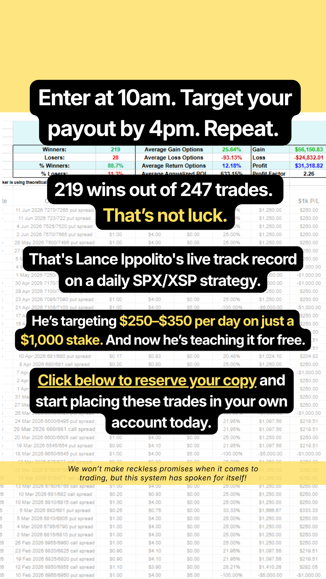 Elite Money Trader Facebook ad