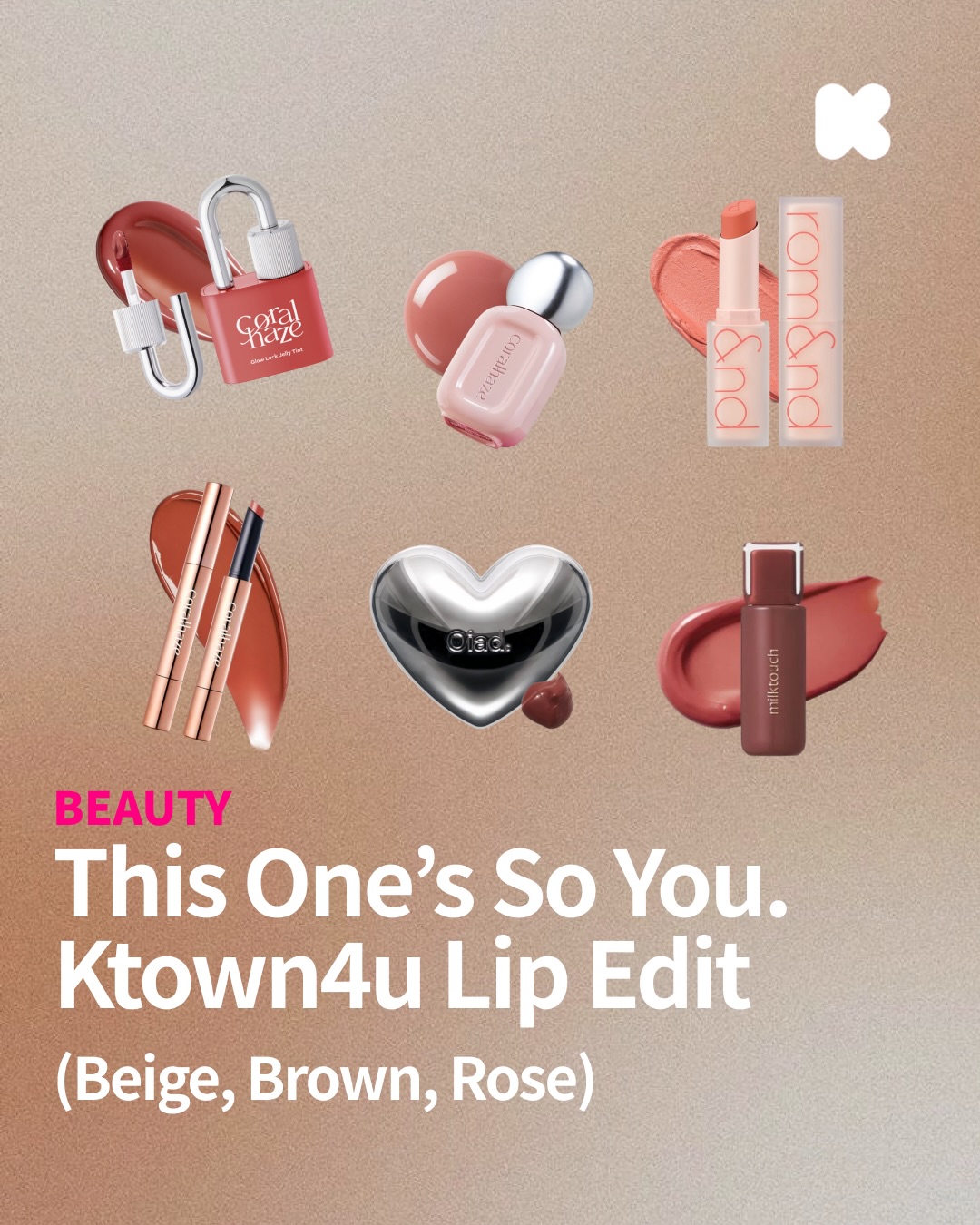 kstyle4u_official Facebook ad: Trendy lip shades, all at Ktown4u