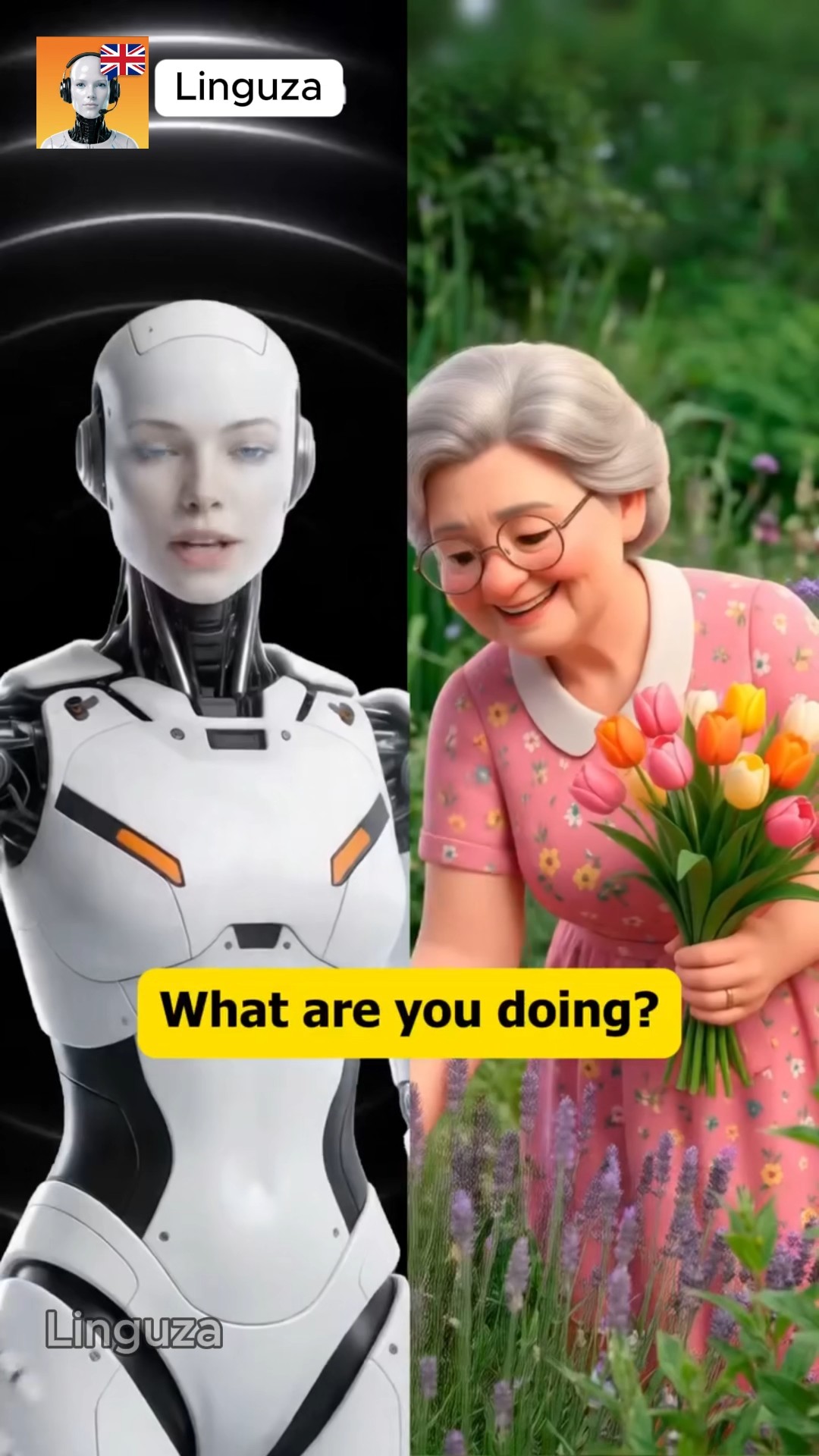 Linguza: AI English Tutor Facebook ad: Try free now!