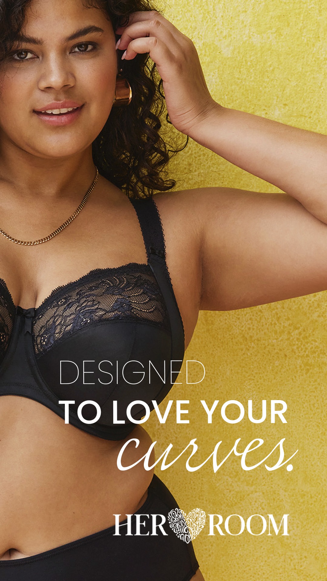 HerRoom Facebook ad: Designed for Your Curves