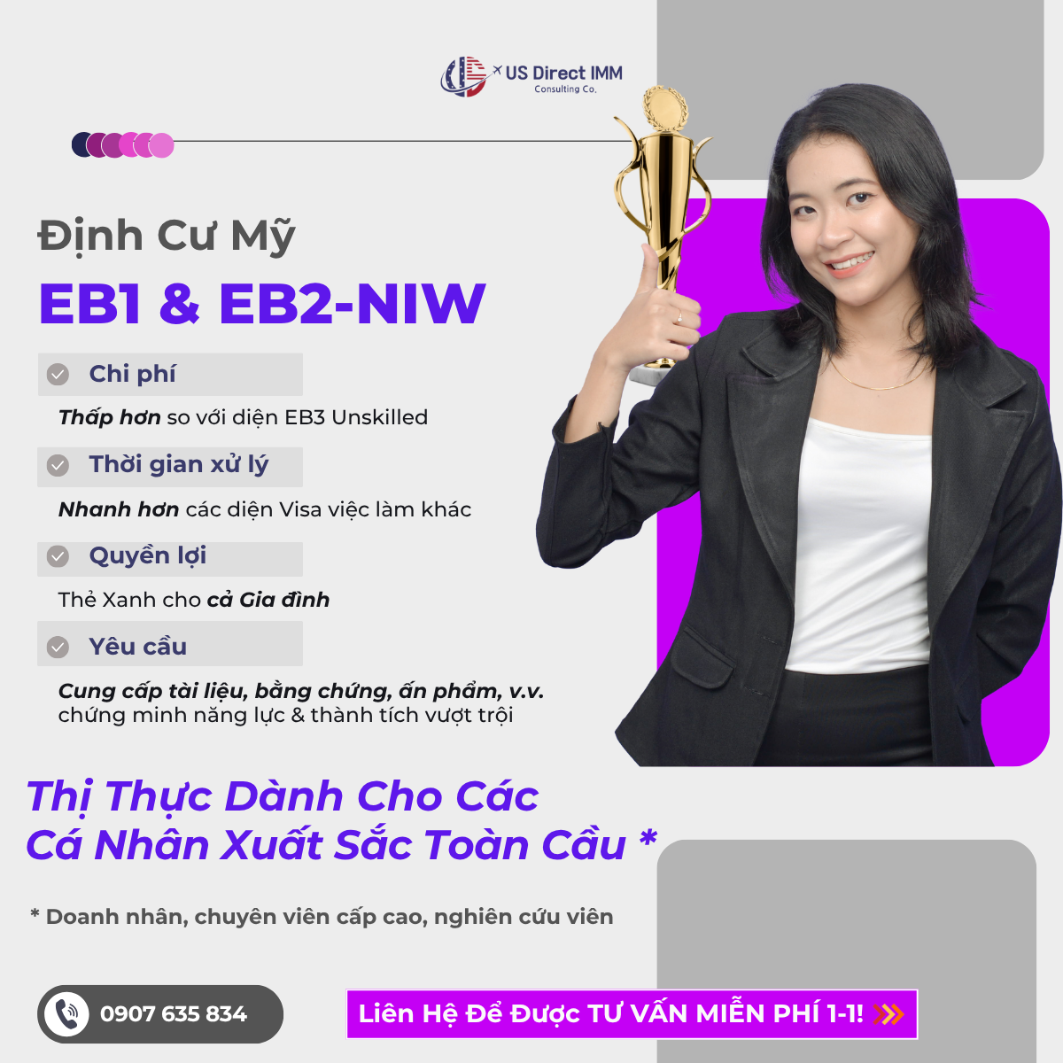 US Direct IMM - eb1 niw eb2 eb3 family eb5 l1 visa Facebook ad