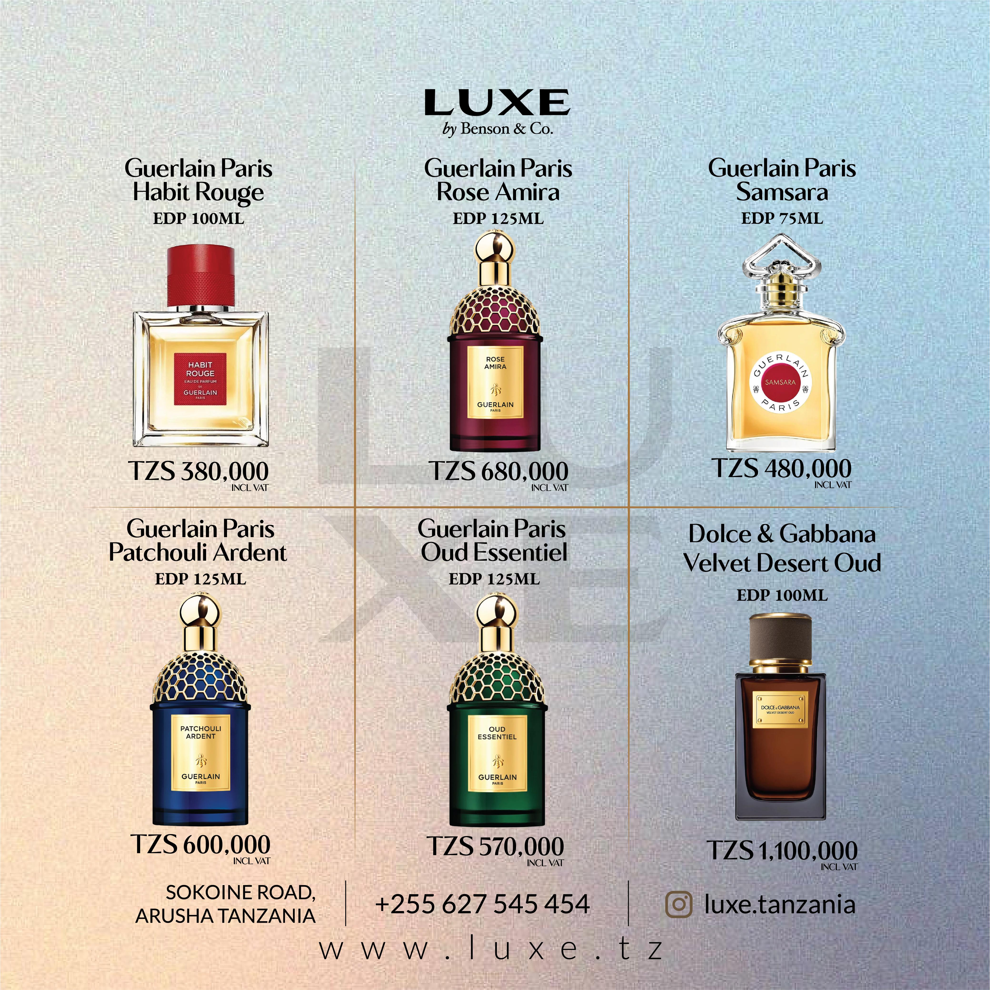 Luxe Tanzania Facebook ad: Looking for your next signature scent?