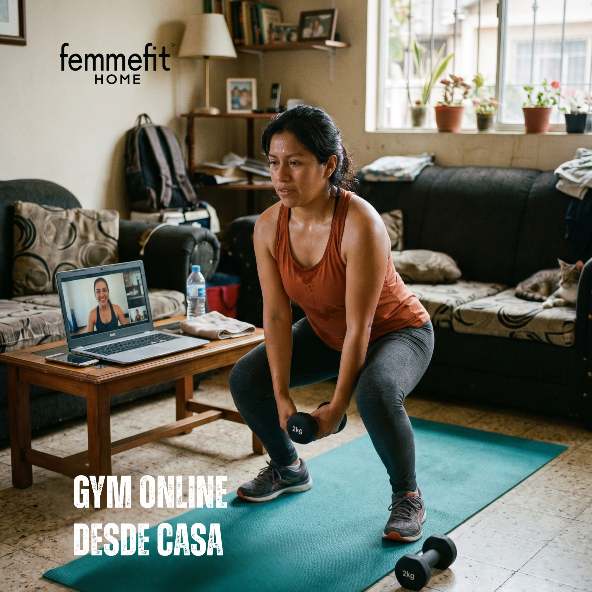 FemmeFit Fitness Studio Facebook ad: CLASE DE PRUEBA GRATIS