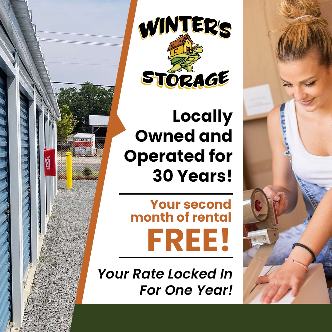 Winter's Storage - Roanoke Facebook ad: Locally Owned and Operated for 30 Years!
