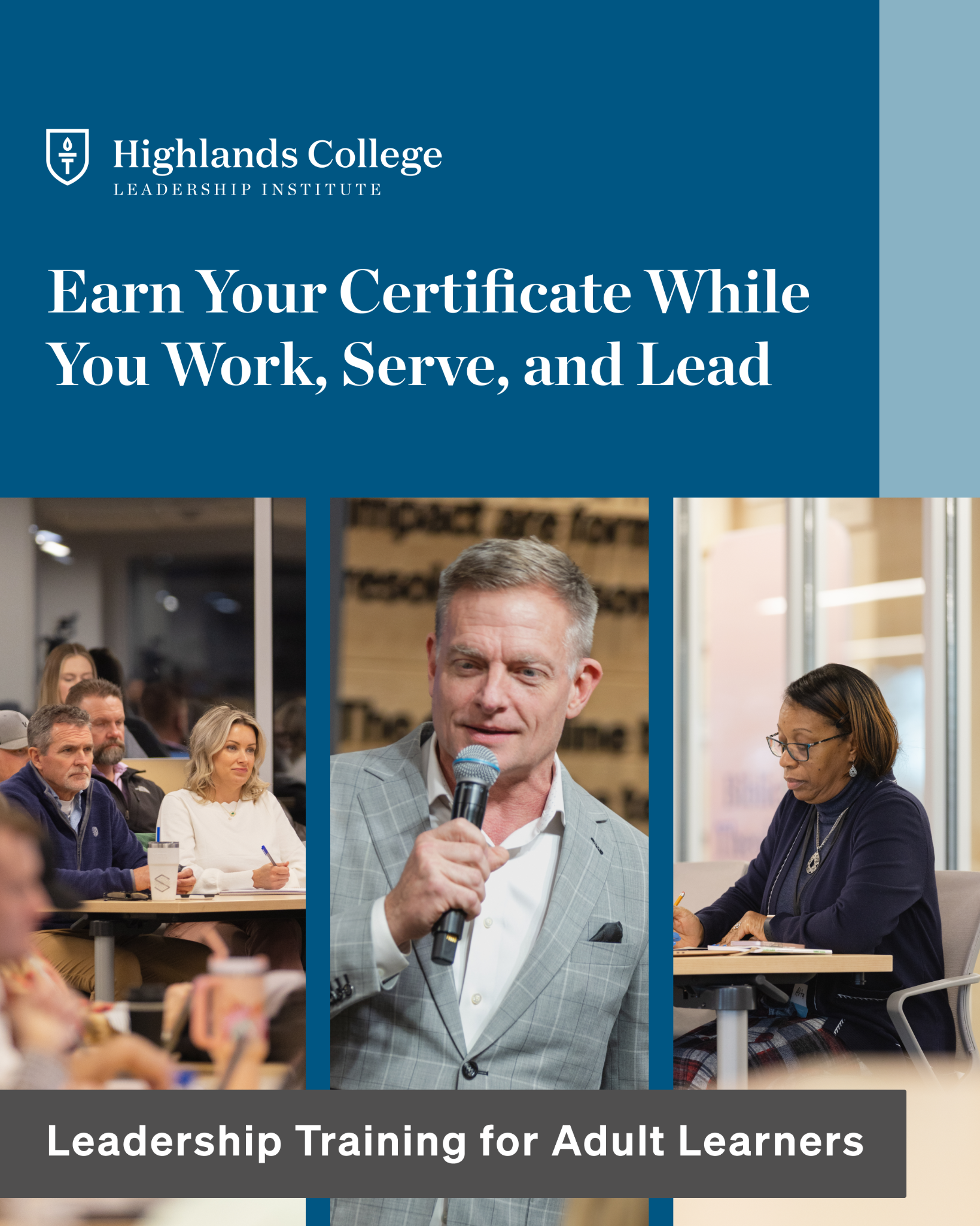 Highlands College Leadership Institute Facebook ad from Mar 19, 2026