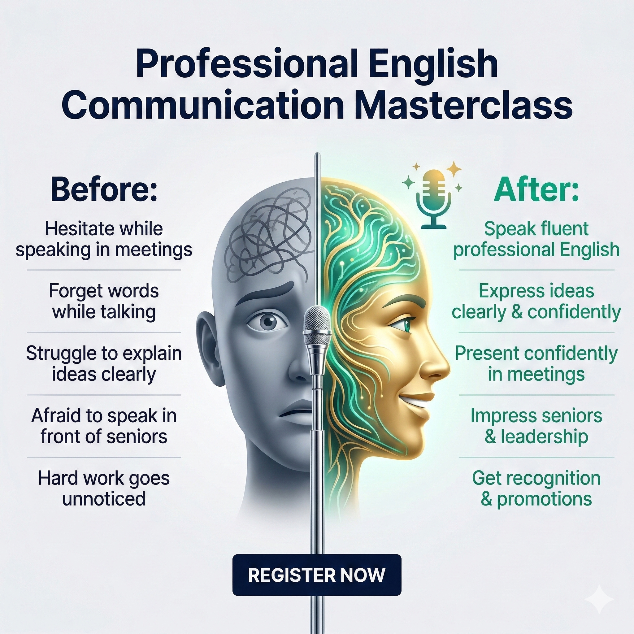 Alok Keshri Facebook ad: Practice Professional English Communication for 20 Mins/Day