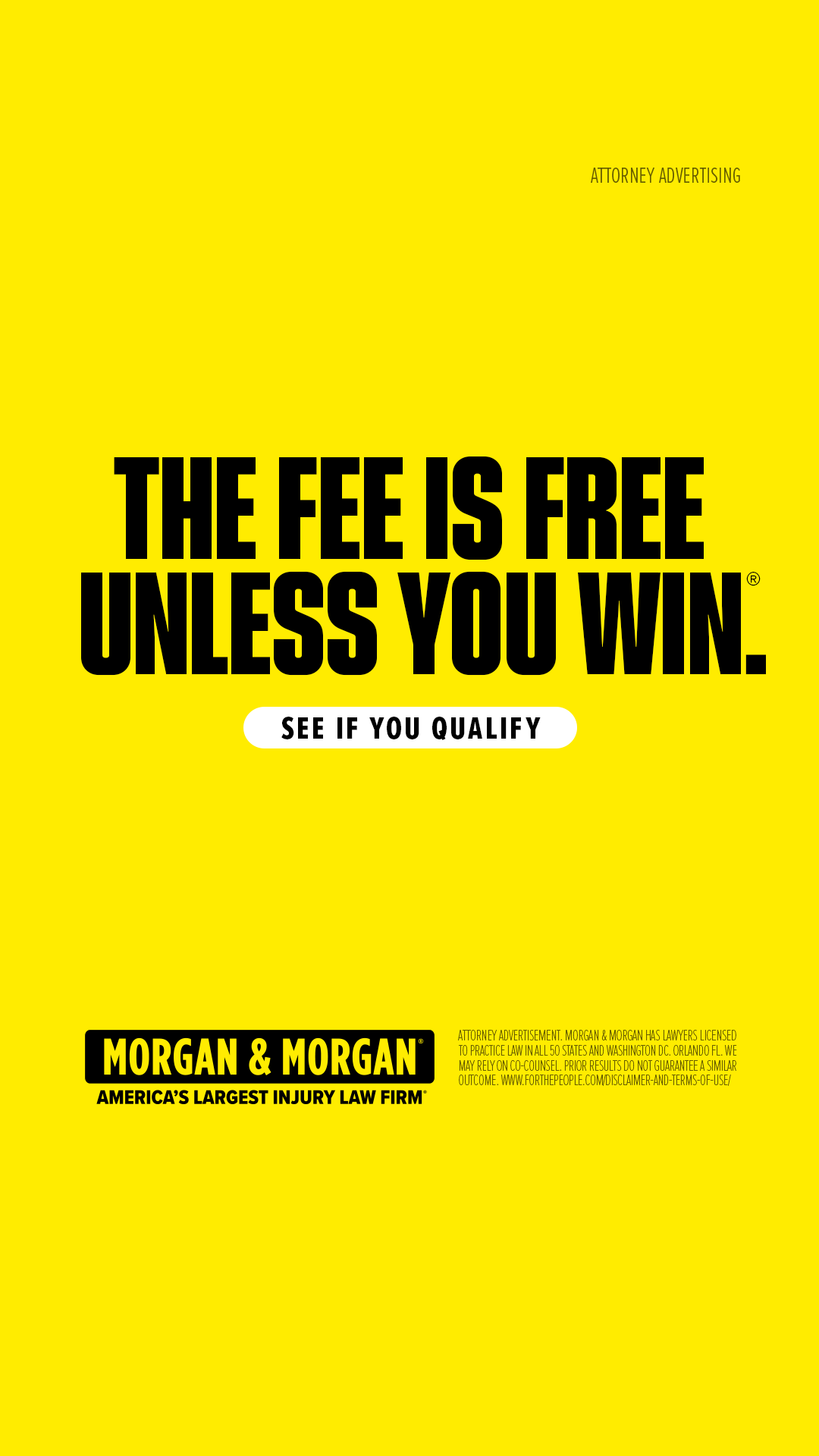 Morgan & Morgan Facebook ad