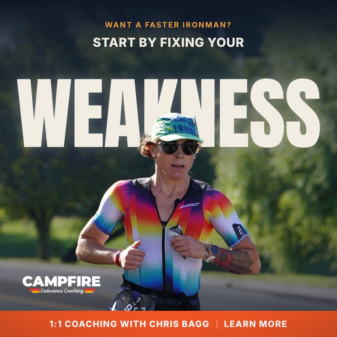 Campfire Endurance Coaching Facebook ad: Fix 1 Thing. Watch 3 Legs Move.