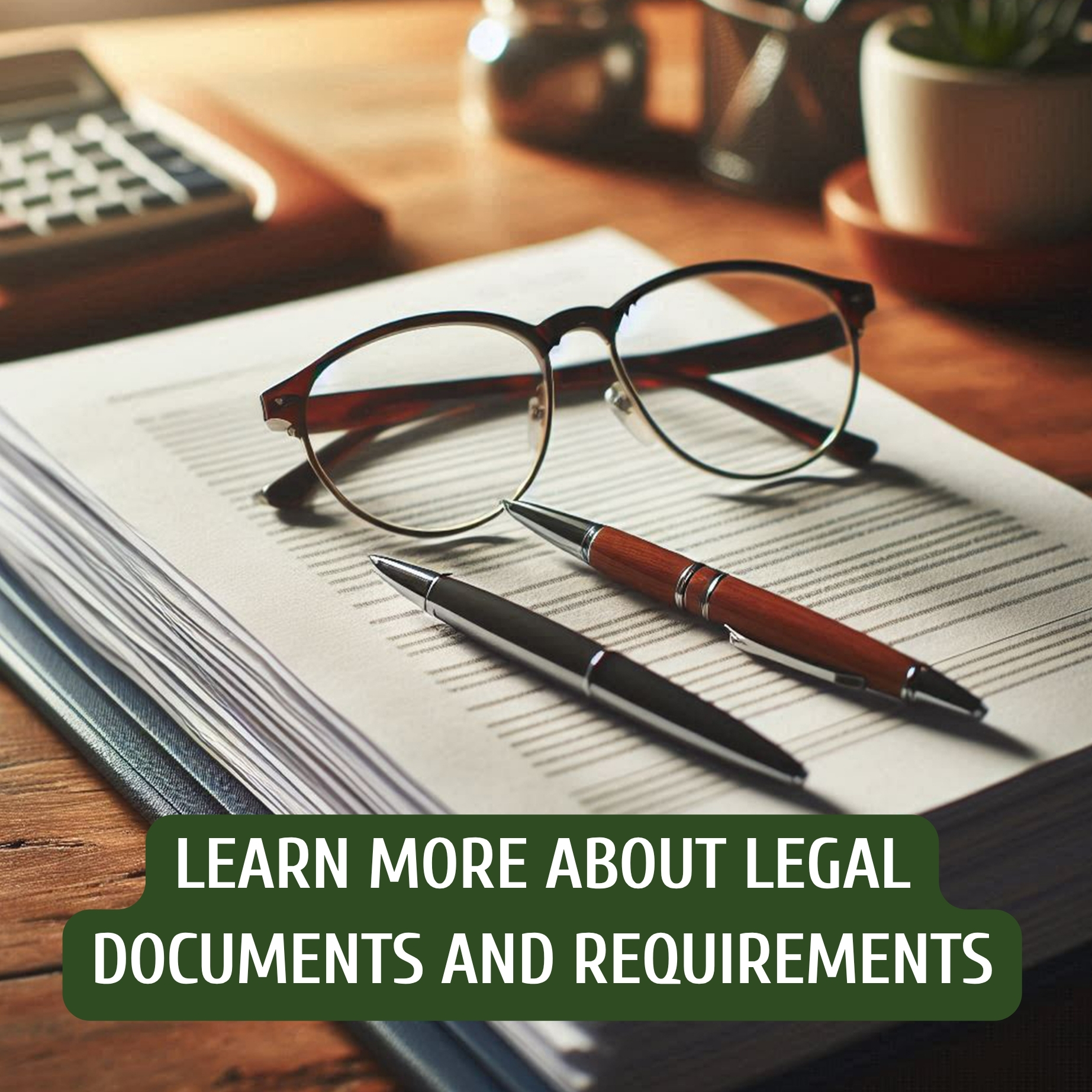 Caring Thoughtful Facebook ad: Learn more about legal documents and requirements